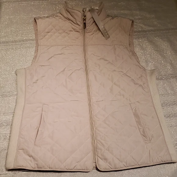 Kenar NEW Women's L Quilted Vest Zip Front NWT - Picture 4 of 16